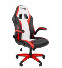 Игровое кресло Chairman Game 15 Россия экокожа черный/красный/белый