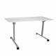 Стол складной "Эверест", 1200х600х760 мм, серый каркас, ЛДСП белая главное фото в маленьком размере