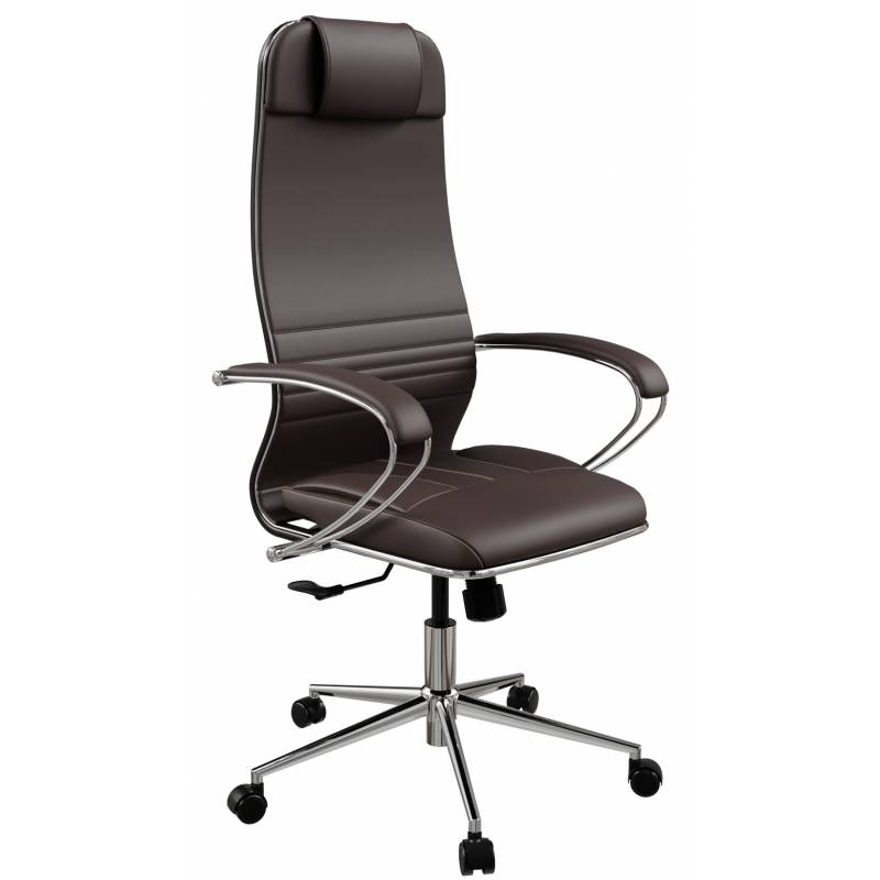 Эргономичное кресло руководителя Ergolife комплект 6 коричневая перфорированная кожа главное фото