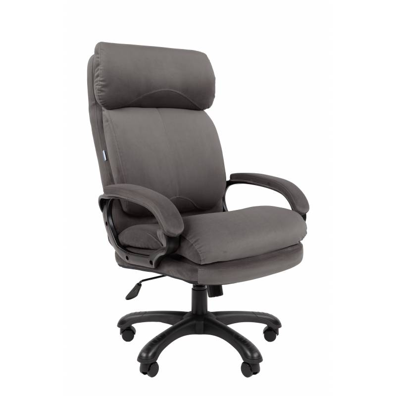 Кресло руководителя Chairman Home 505 Россия ткань Т-55 серый (черный пластик) главное фото